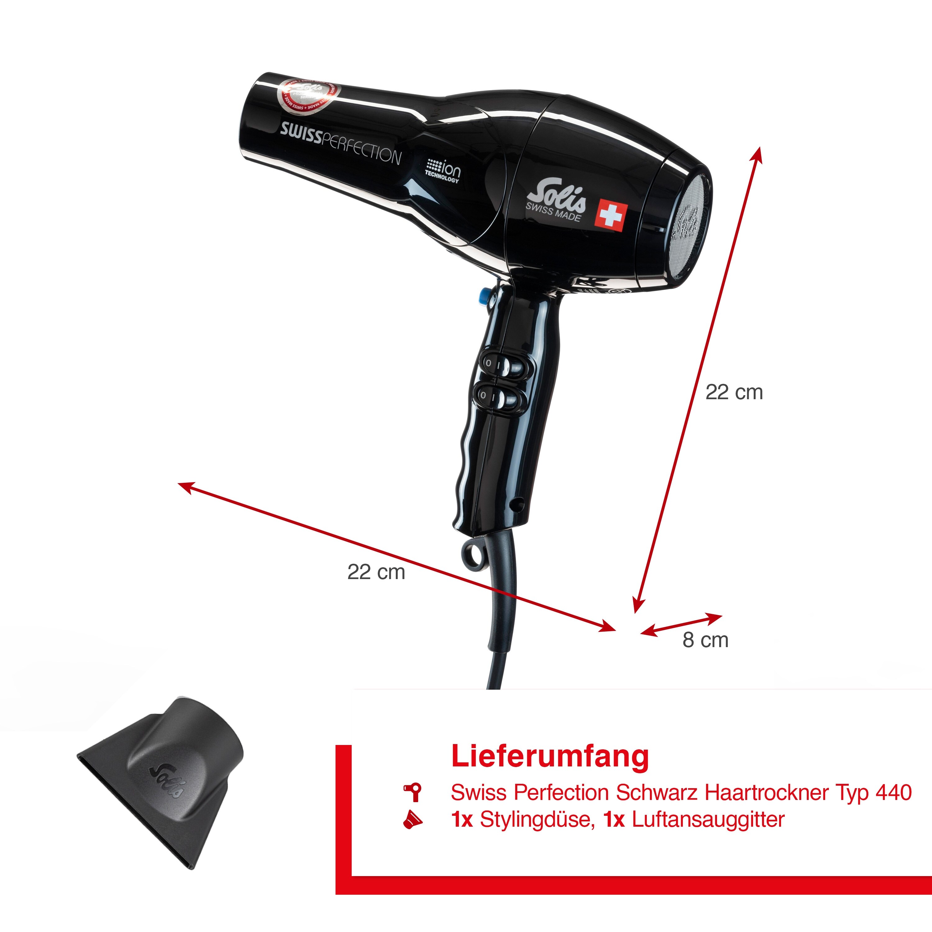 Solis Föhn 96867 schwarz