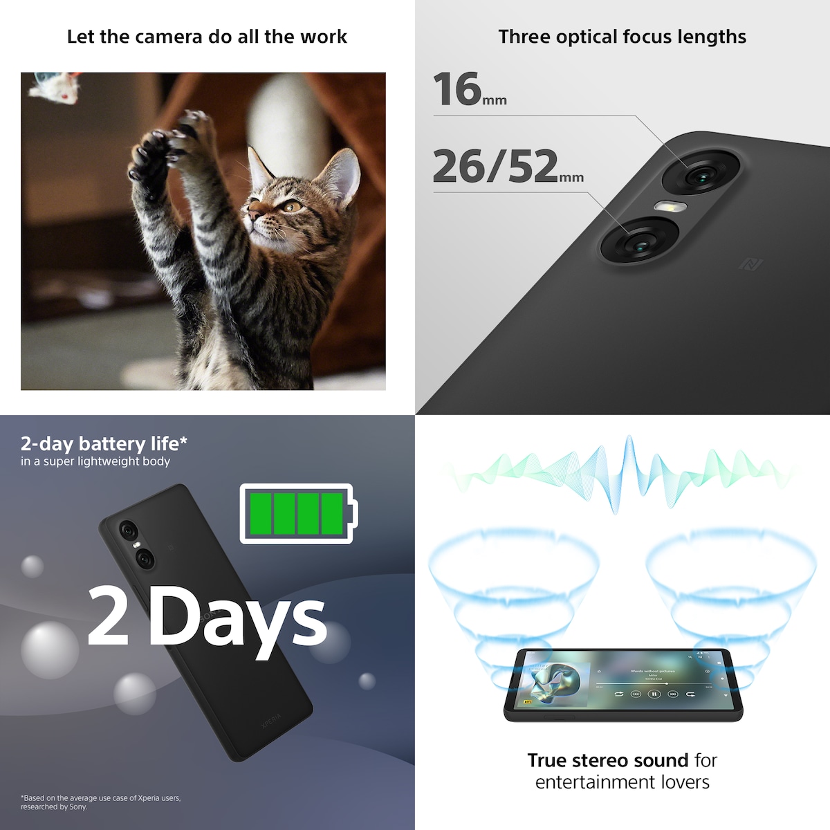 Sony Xperia 10 VI 5G smarttelefon 8/128GB (sort)