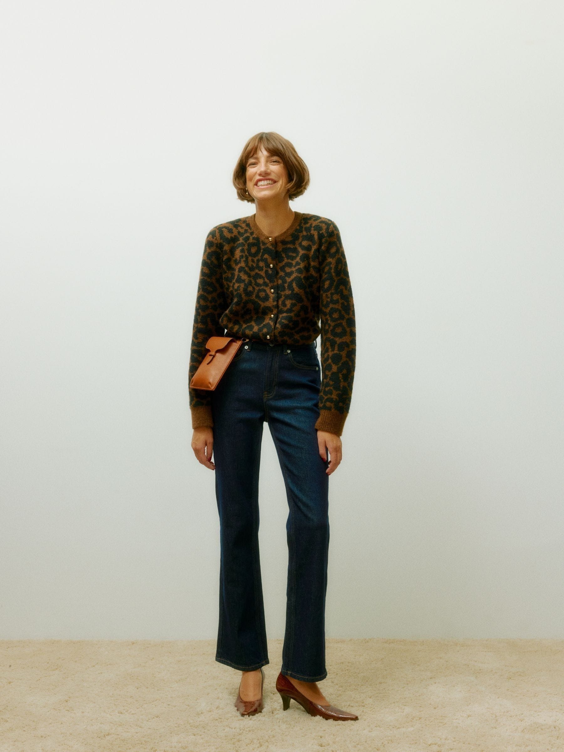 VERO MODA Leopard Knitted Cardigan