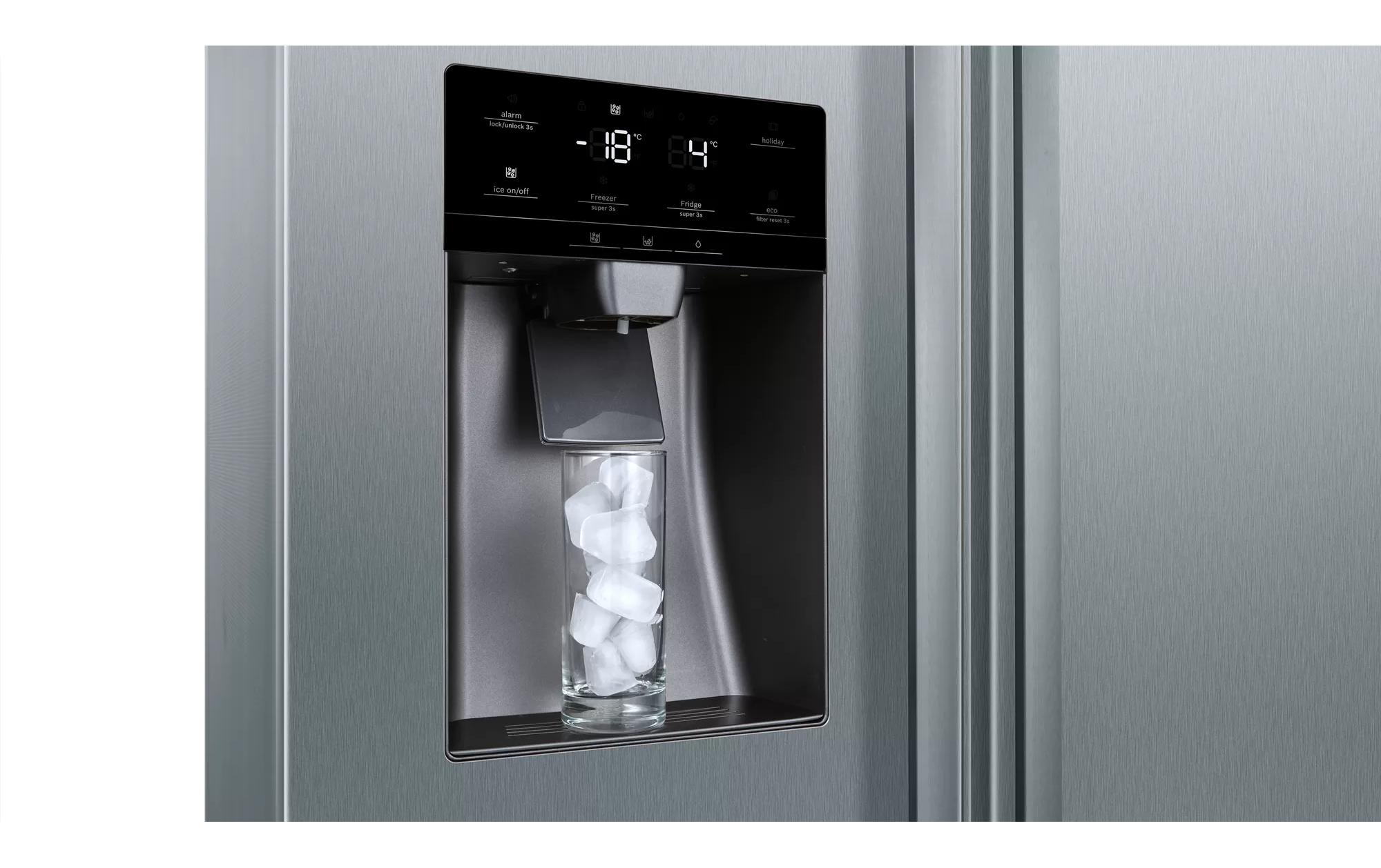 Foodcenter KAD93AIEP Silber<br>Side by Side Kühlgerät mit Eis-Wasser-Spender