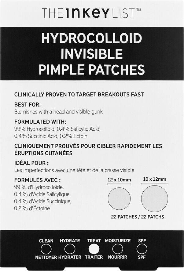 THE INKEY LIST HYDROCOLLID ACNE PATCH 22CT