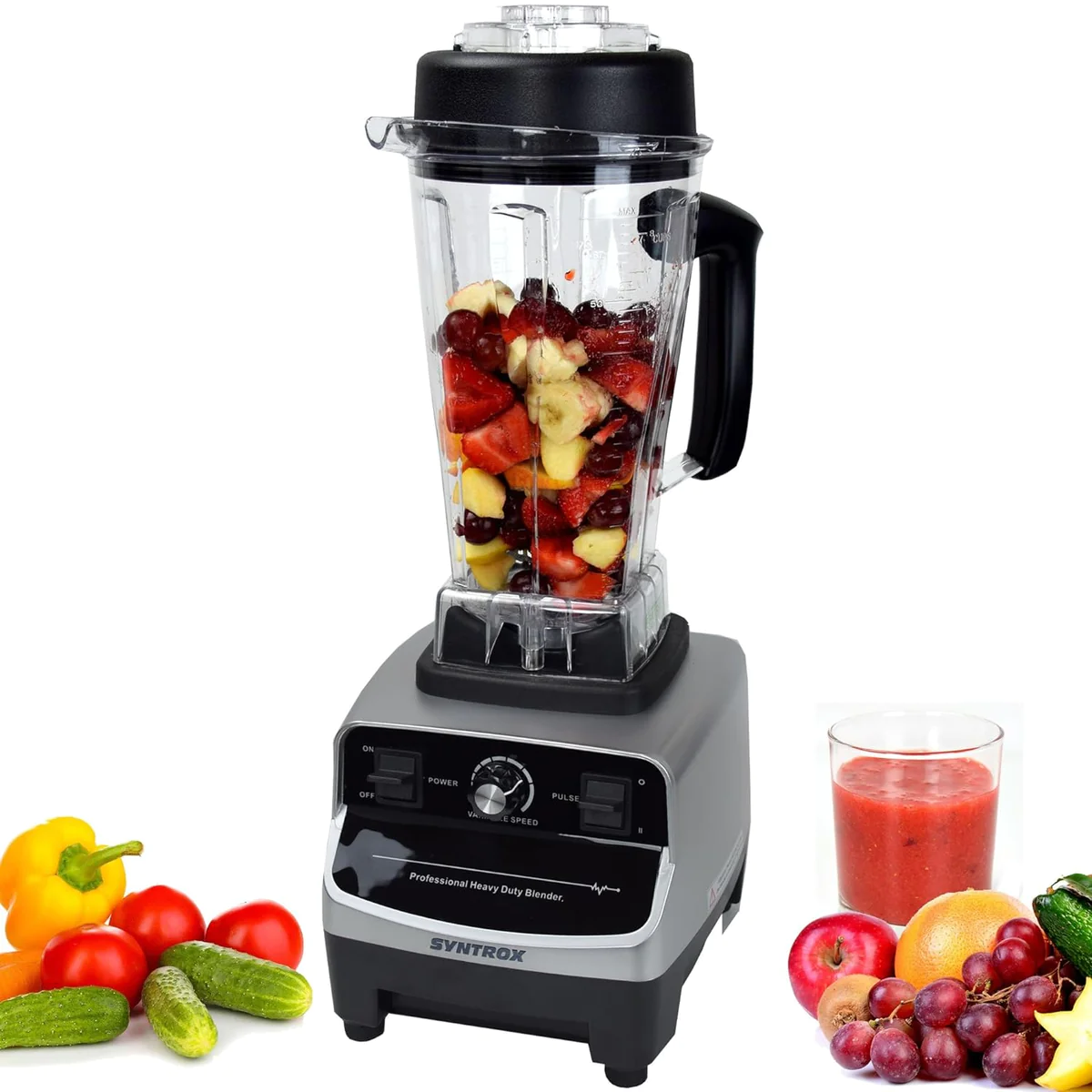 blender Mélangeur de cuisine sans BPA, 1500 Watt, 40000 tr / min, 2L a