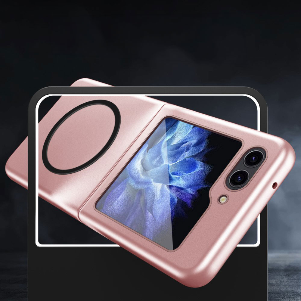 Samsung Galaxy Z Flip7 FE / Z Flip6 Soft Touch Hardcase Schutzhülle MagSafe-Modul - Roségold (Matt)