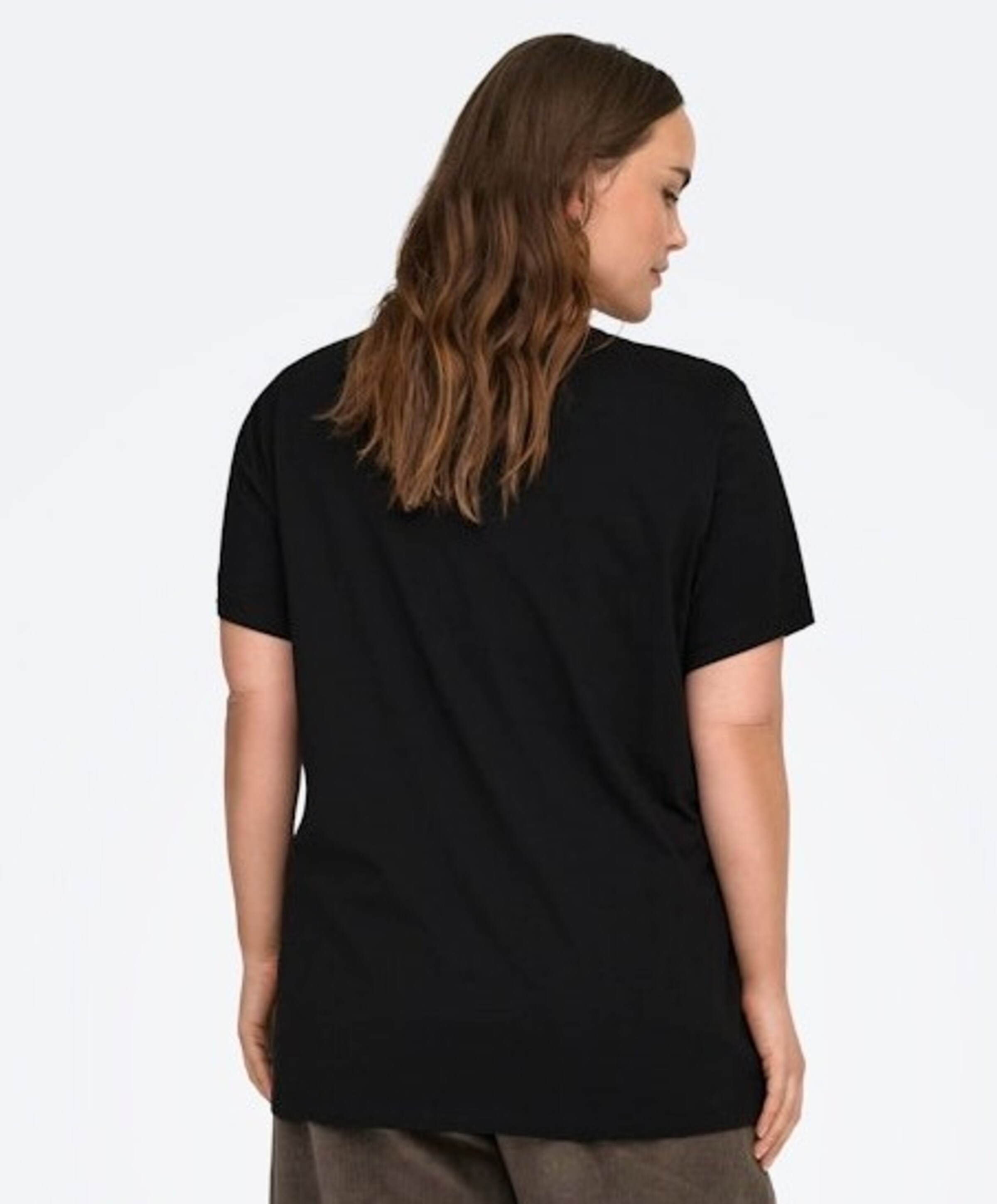 Only Carmakoma Dames T-shirt zwart