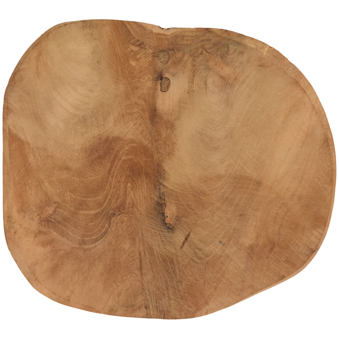 Decoratieve teakhouten schijf 24 cm