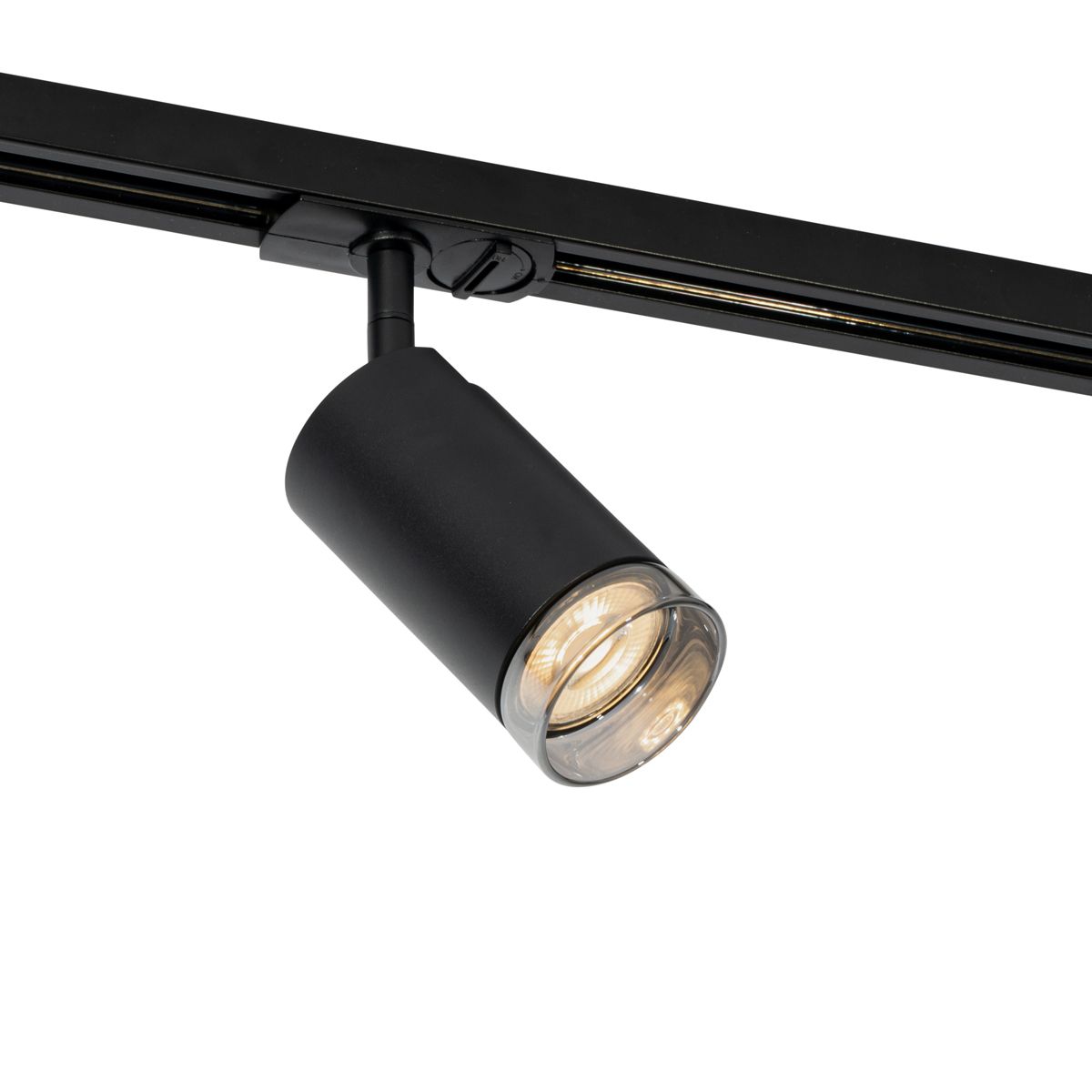 Moderne spot met smoke ring voor railsysteem 1-fase GU10 50mm - Iconic Jeana
