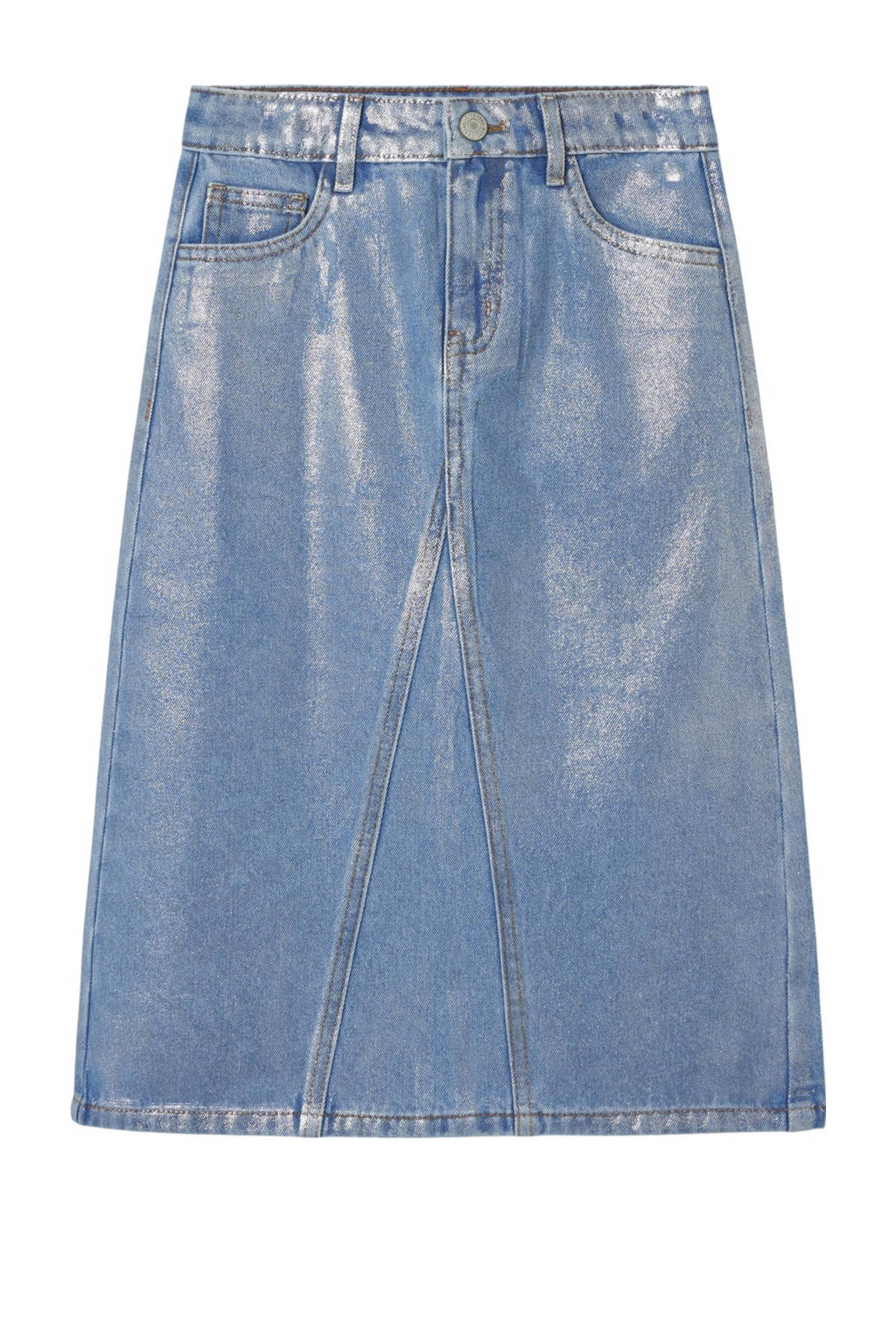 NAME IT coated spijkerrok NKFROSE light blue denim