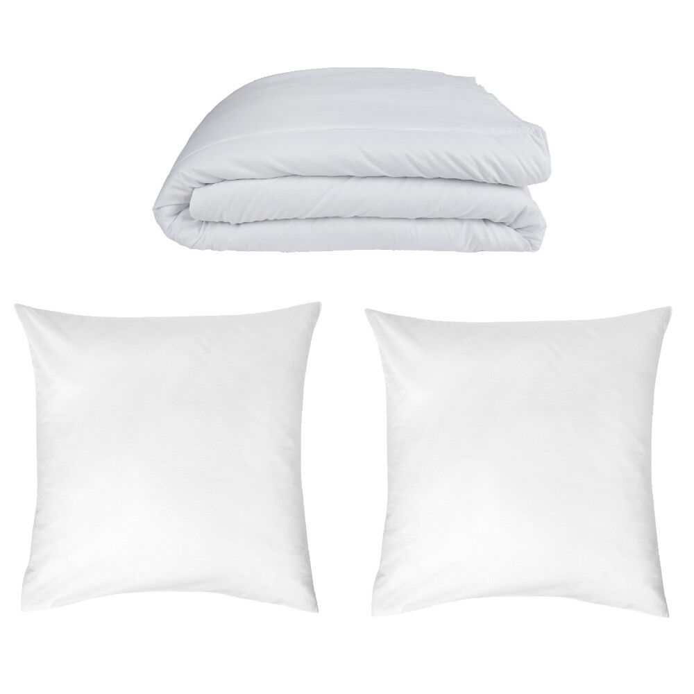 Pack couette polyester 240x220cm et 2 oreillers
