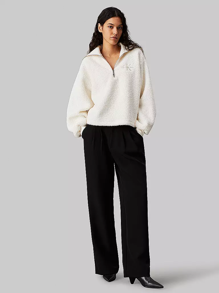 CALVIN KLEIN JEANS Jacke in Felloptik creme