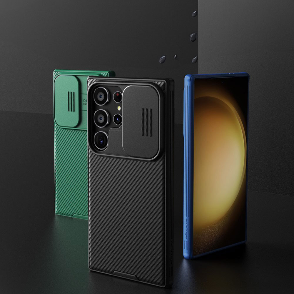 Samsung Galaxy S24 Ultra Schutz Hülle Cam-Slider Kameraschutz - Blau