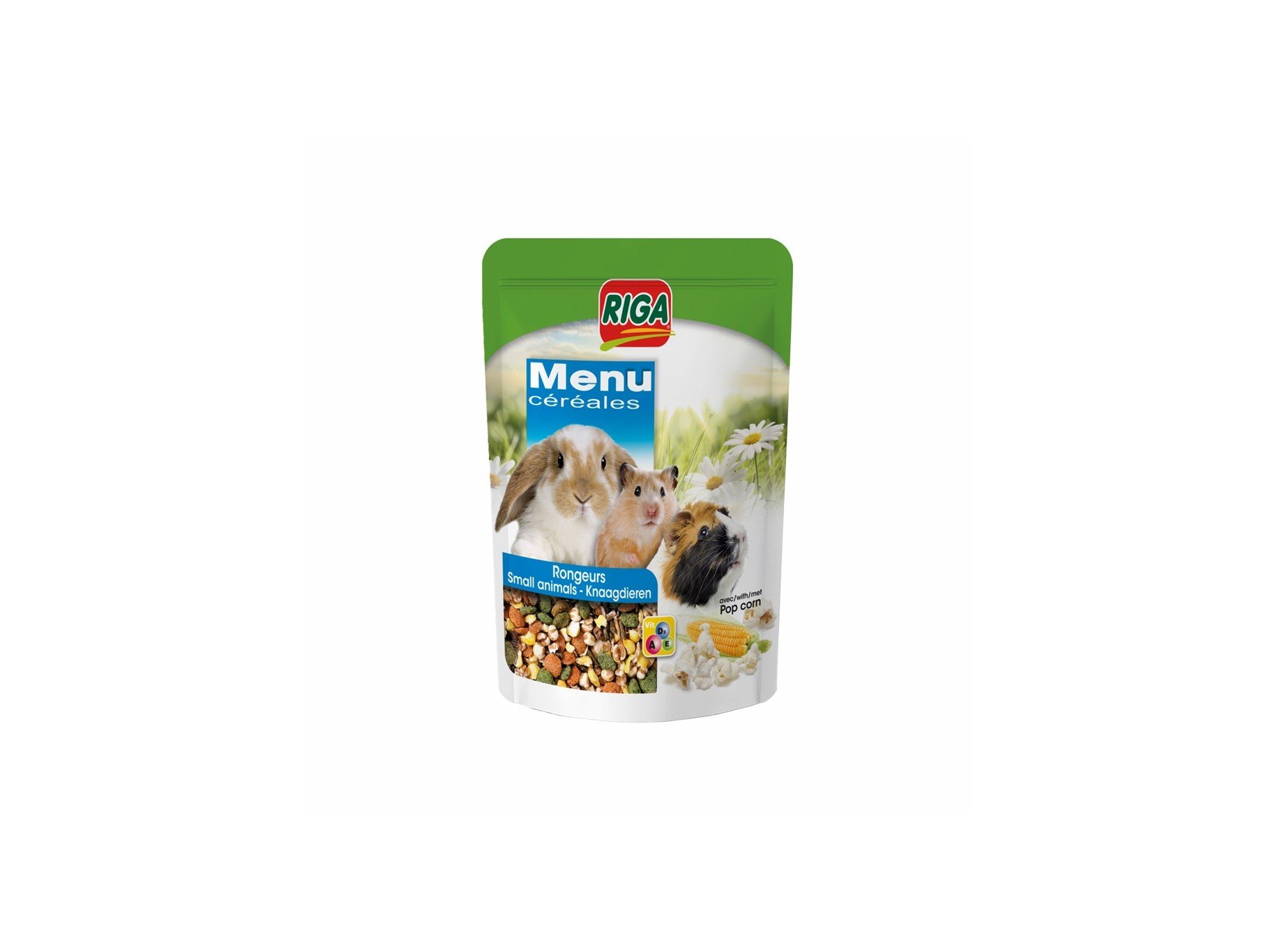 ALIMENTO PARA ROEDOR RIGA MENU CEREAIS PIPOCAS 500G