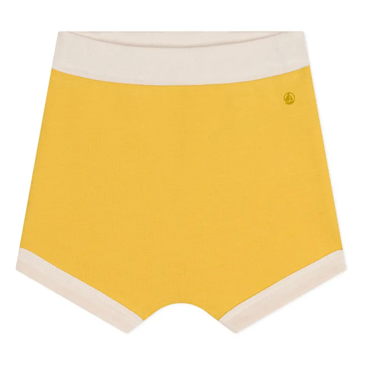 Petit Bateau Short Mimosa Molleton | Jaune moutarde