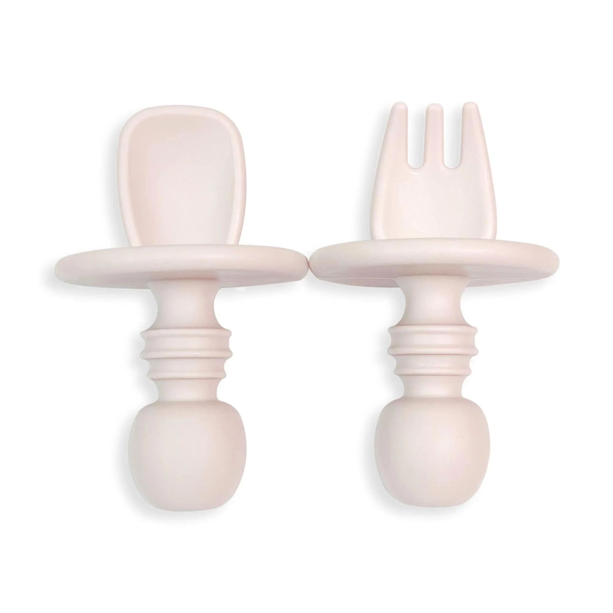 Kushies Ensemble Ustensiles en Silicone - Rose