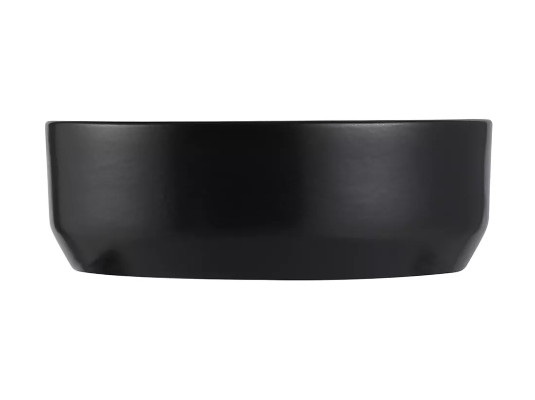 Vasque à poser ronde en céramique - Noir - 36 cm - KANELLE II