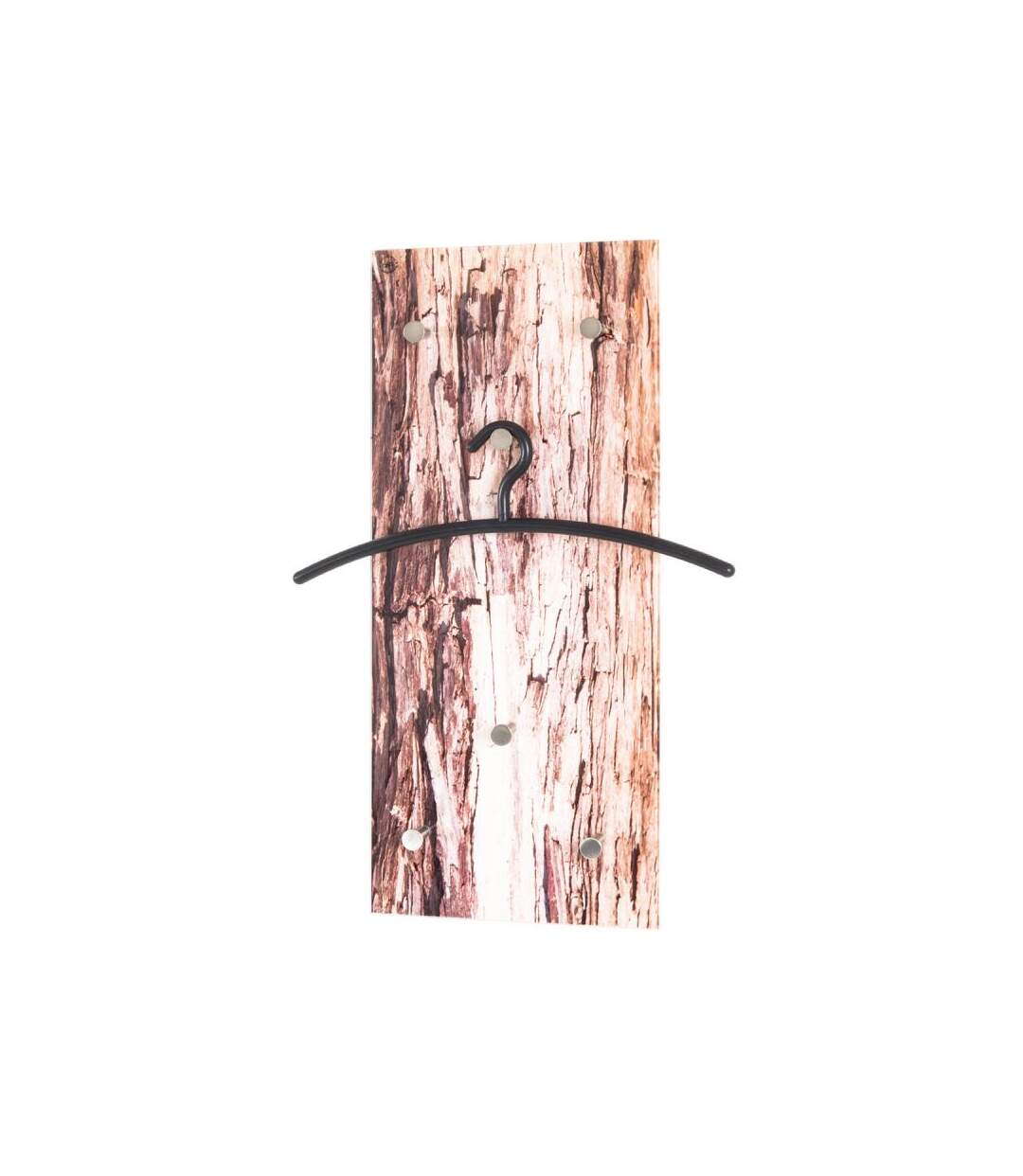Paris Prix - Patère Murale 6 Crochets écorce Bois 70cm Naturel