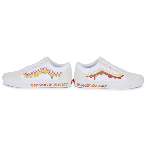 Vans - OLD SKOOL - Blanc / Rouge
