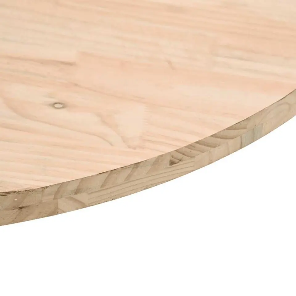 vidaXL - Tafelblad - Bruin - Grenenhout - Ø 90 x 2.5 cm
