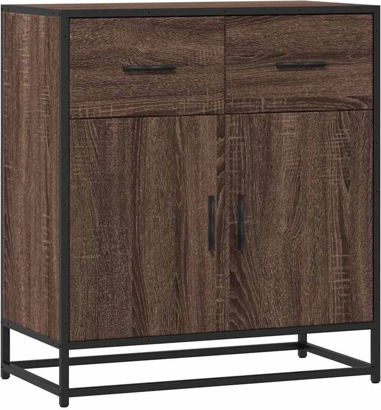 vidaXL - Dressoir - Bruin - Bewerkt Hout - 68x35x76 cm