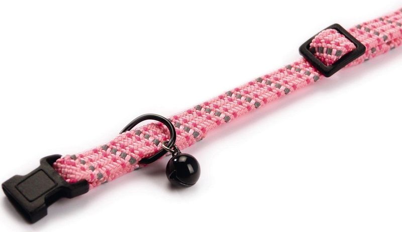 Beeztees - Kattenhalsband - Reflecterend - Nylon - Diagonaal Patroon