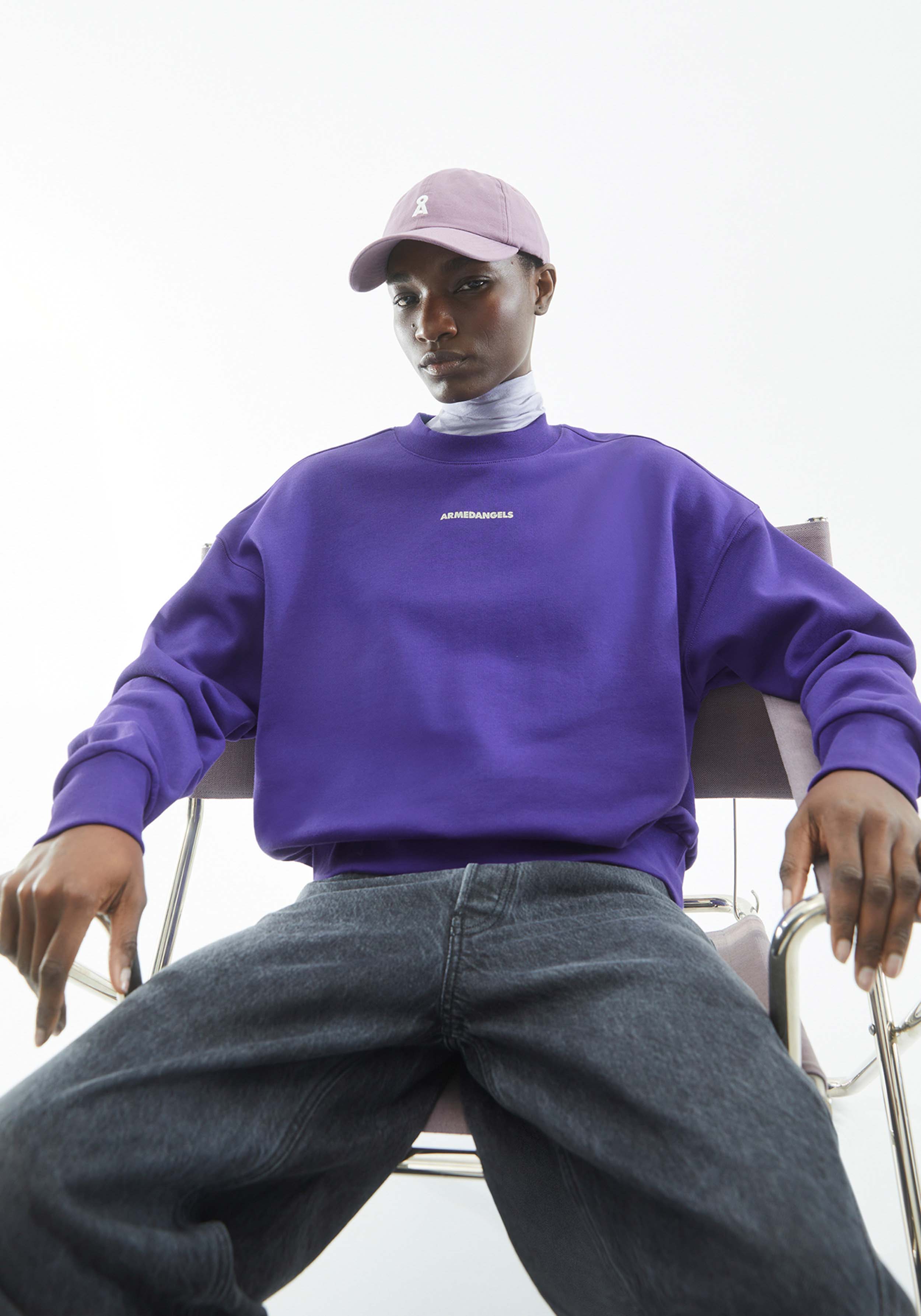 Armedangels Sweatshirt Alizaa Chaange Indigo Lilac