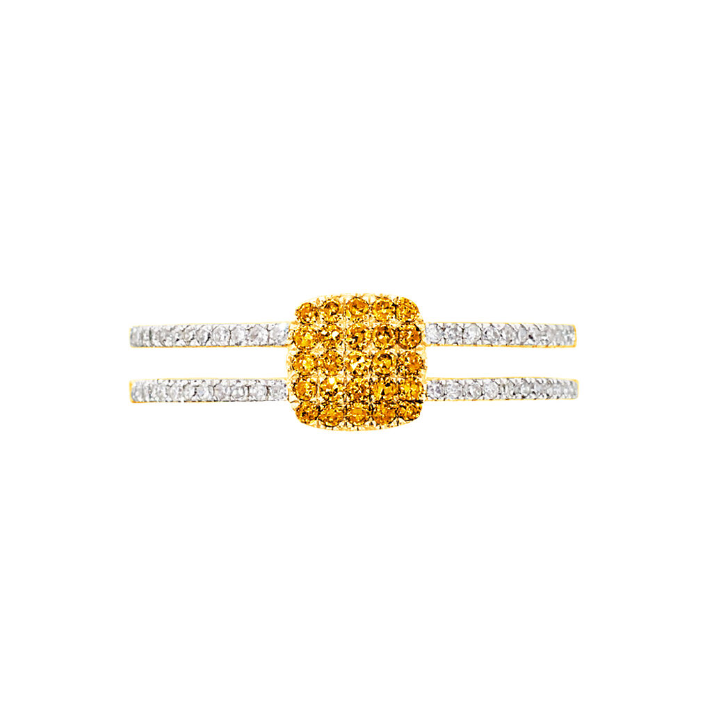 Bague Aude Or Jaune Saphir Et Diamant