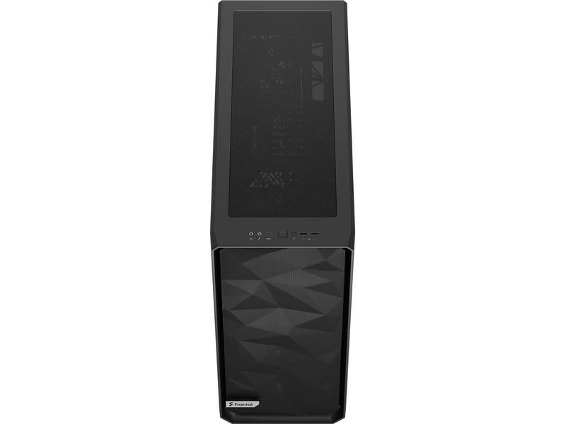 Fractal Design PC-Gehäuse Meshify 2 XL Light TG Schwarz Elegantes, kompaktes Big-Tower mit Sichtfenster