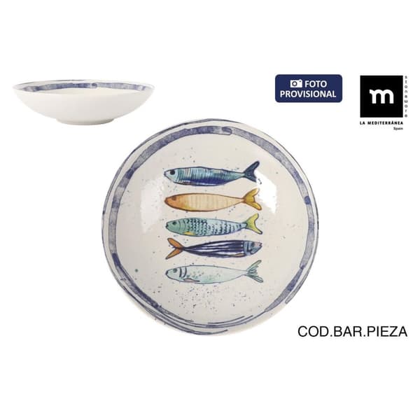 Dyp plate La Mediterránea Peixe Ø 21 cm (12 enheter)