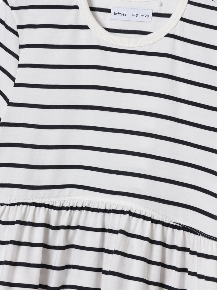 Camiseta de maternidade estampada - Azul/Branco