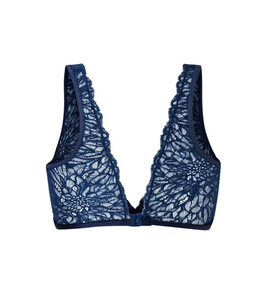 Sutiã de renda azul marinho Pepe Jeans