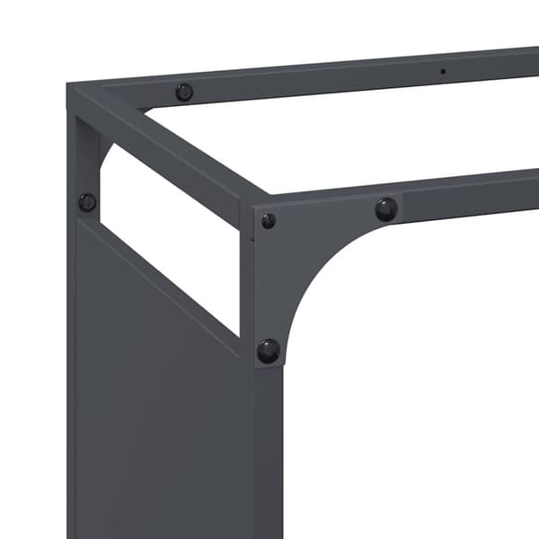 vidaXL Vedstativ antrasitt 44x28x65 cm kaldvalset stål