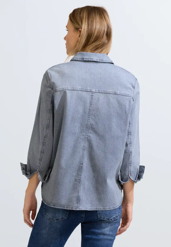 Jeans Overshirt - mid blue wash