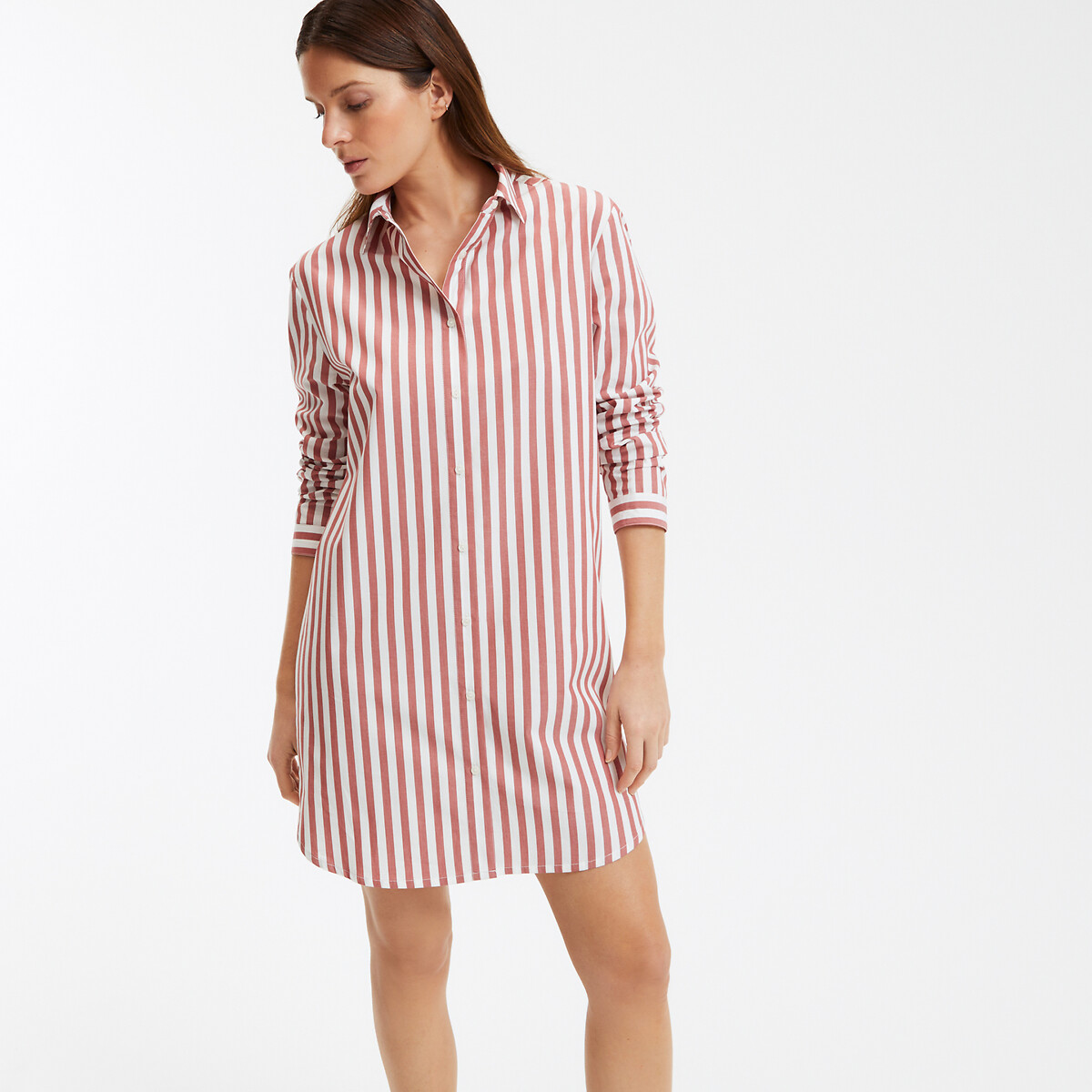 COLEÇÕES LA REDOUTE<br>Camisola listrada de popeline
