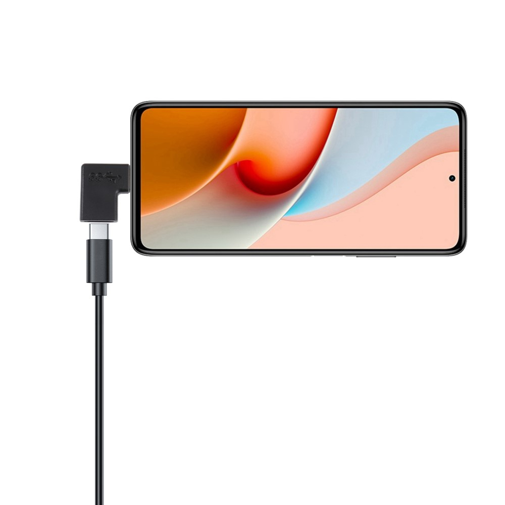 USB C auf Lightning Adapter 90° Grad-Winkel iPhone / iPad - Schwarz