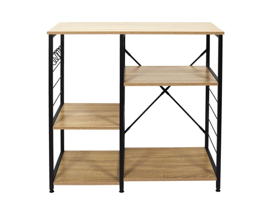 TOILINUX - Etagère Meuble de rangement d'appoint stan - métal et bois - hauteur...