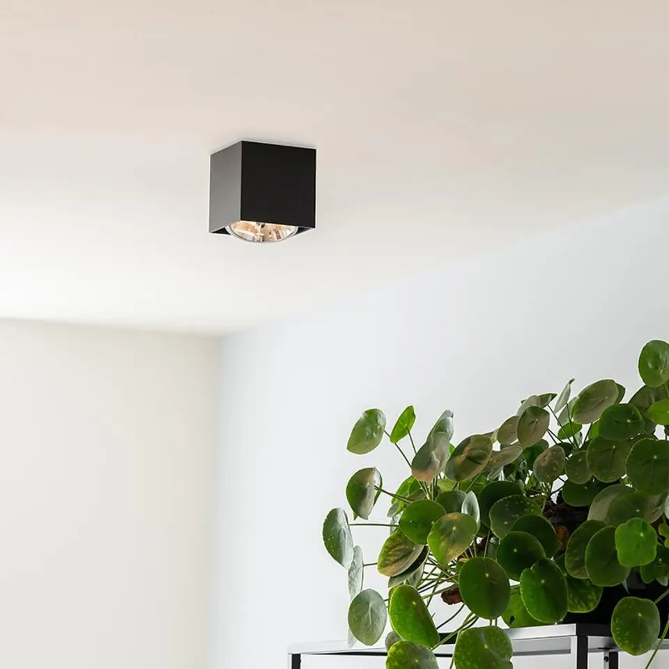 Qazqa opbouwspots box zwart g9