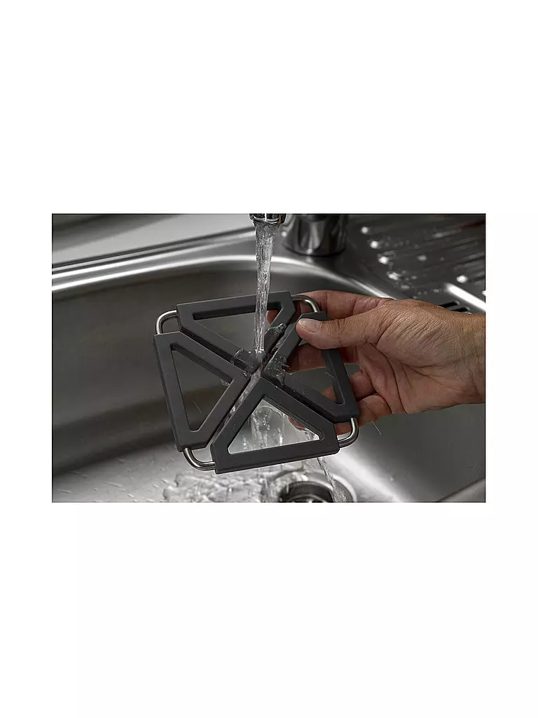 LURCH Topfuntersetzer Silikon klappbar iron grey grau