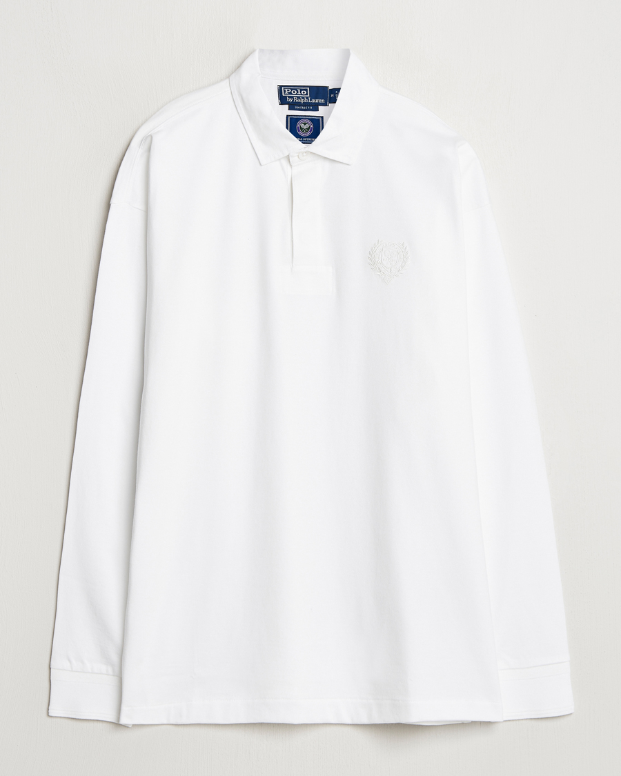 Polo Ralph Lauren Wimbledon Long Sleeve Polo Ceramic White