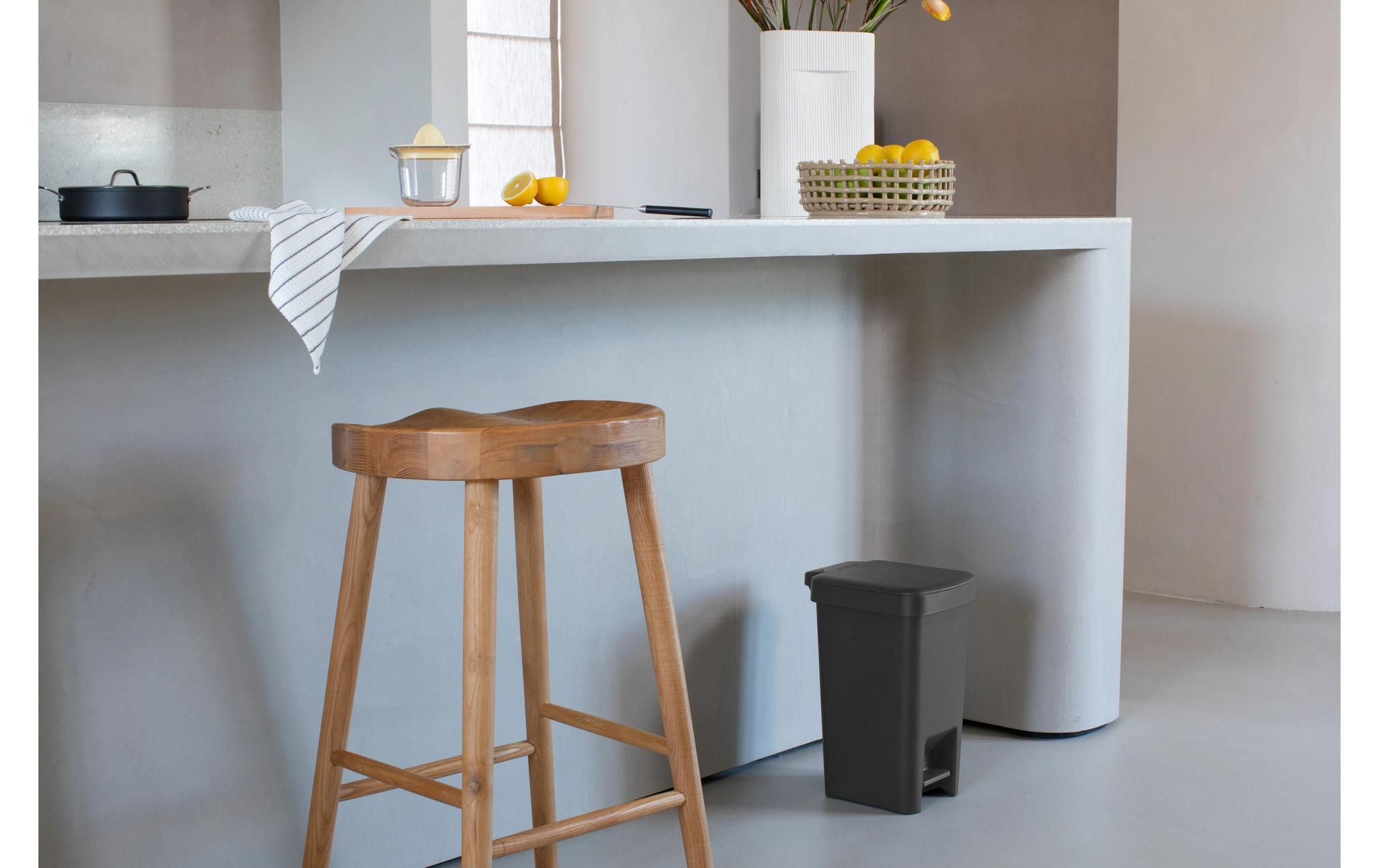 Recyclingbehälter StepUp 10 l, DunkelgrauTreteimer für Recycling Materialien