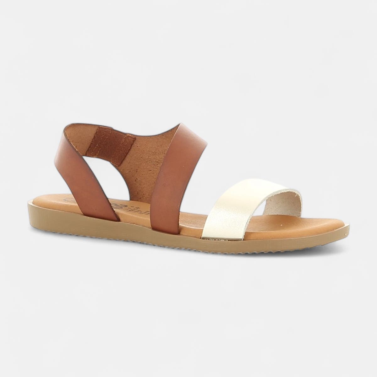 Nu-pieds Femme en cuir or