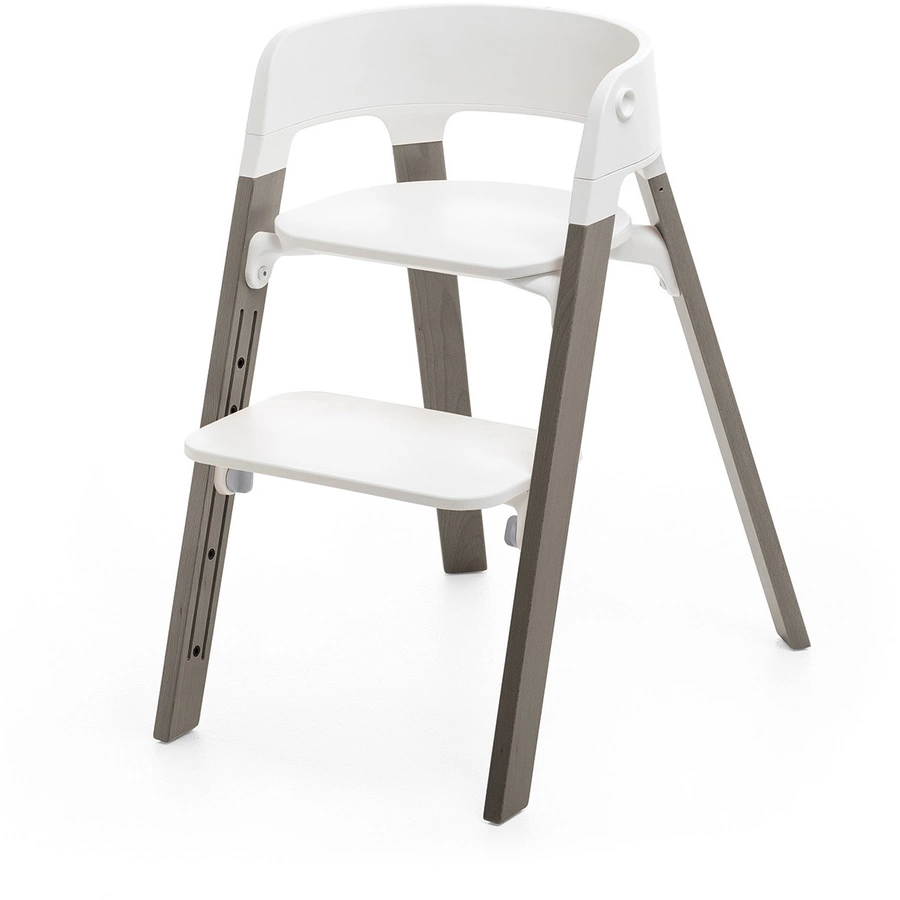 STOKKE® Steps™ Hochstuhl weiß Buche Hazy Grey
