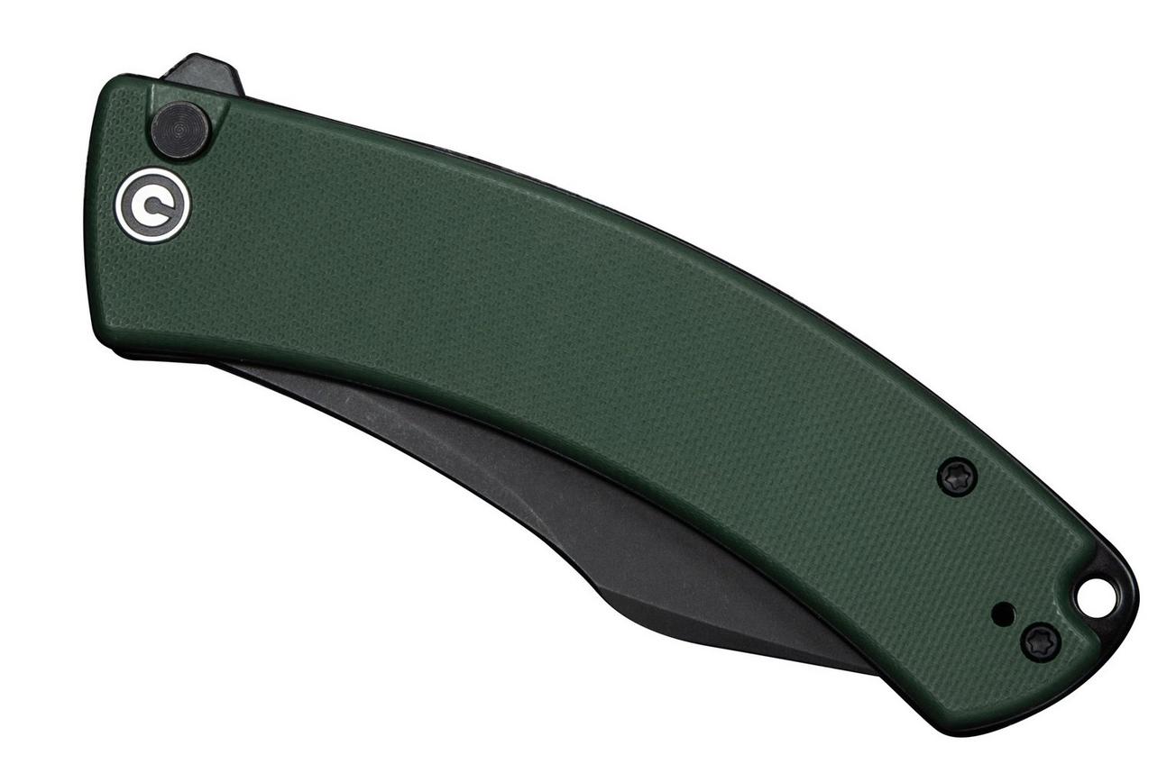 Civivi Outlaw Muk C24079-3 Blackwashed 14C28N, Green G10, zakmes