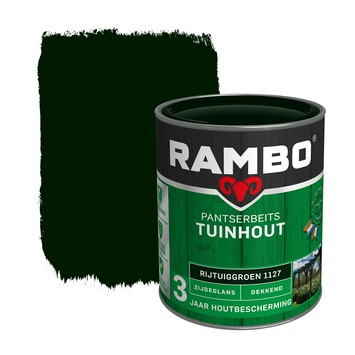Rambo Pantserbeits Tuinhout zijdeglans dekkend rijtuiggroen 750 ml