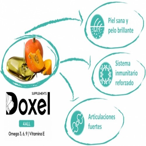 Suplementos Doxel originais 4all naturais ômega 3, 6 e 9 para animais de estimação