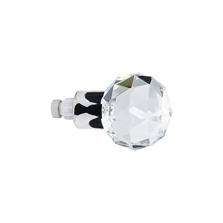 Embout boule pour barre à rideau en verre multi-facettes 28 mm Olympe GoodHome gris