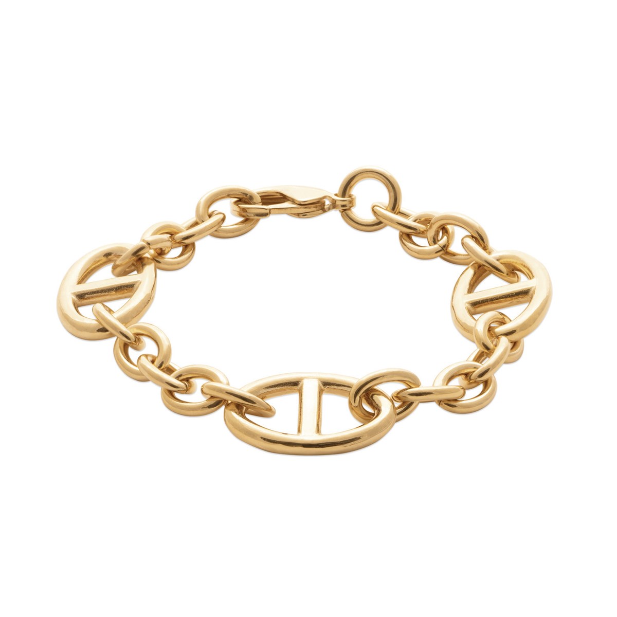 Bracelet Brillaxis gros maillons plaqué or