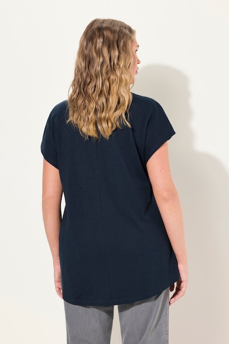 T-Shirt, Metallic-Tiermotiv, Oversized, Rundhals, Halbarm