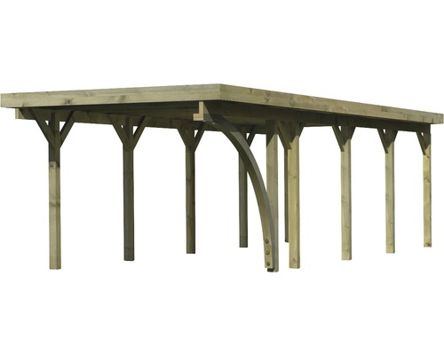 Enkele carport Karibu Bremm 3 variant B 318x860 cm drukgeïmpregneerd