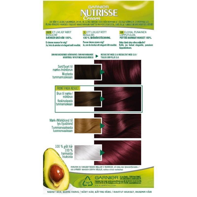 Garnier Nutrisse Cream 3.6 Dark Red Brown