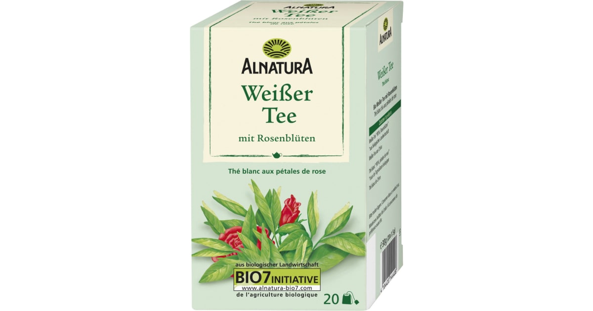 Alnatura Bio Weißer Tee mit Rosenblüten