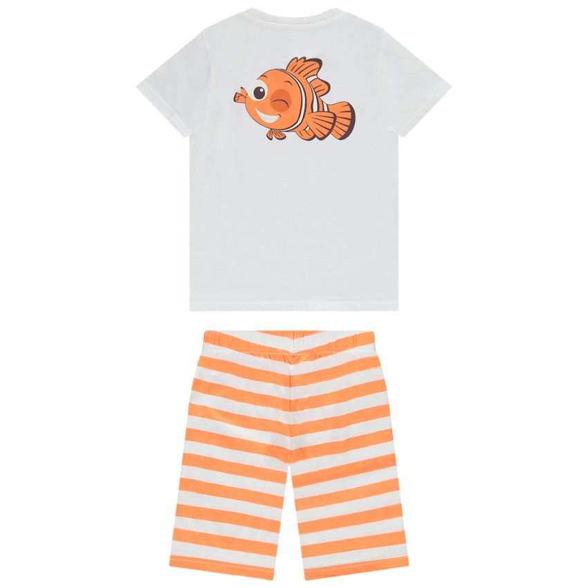 Pyjama 2 pièces en jersey Némo pour garçon - Blanc